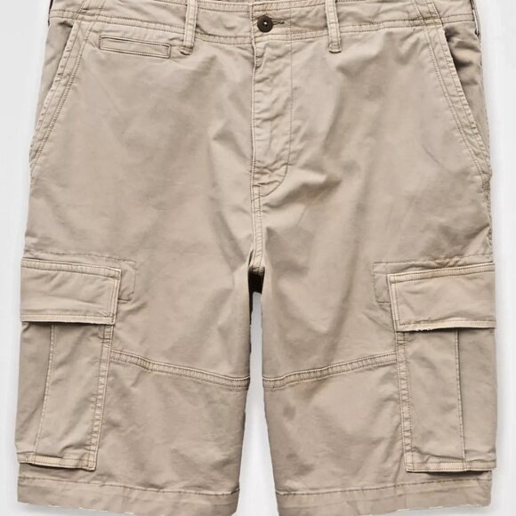 American Eagle 10" inseam Flex Lived In Cargo Short Pants Large 35-38” Taupe NEW - Picture 2 of 7